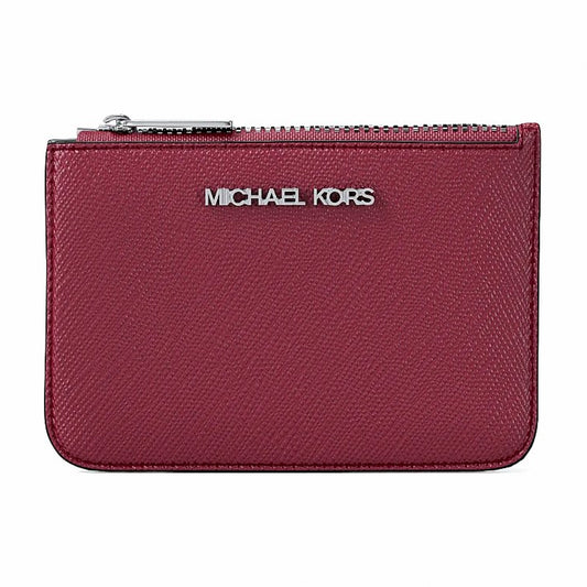 Michael Kors Jet Set Saffiano Leather Coin Purse - MAROON