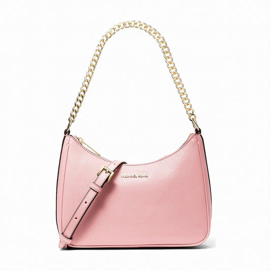 Michael Kors Jet Set Large Pebbled Leather Convertible Crossbody Bag - POWDER BLUSH