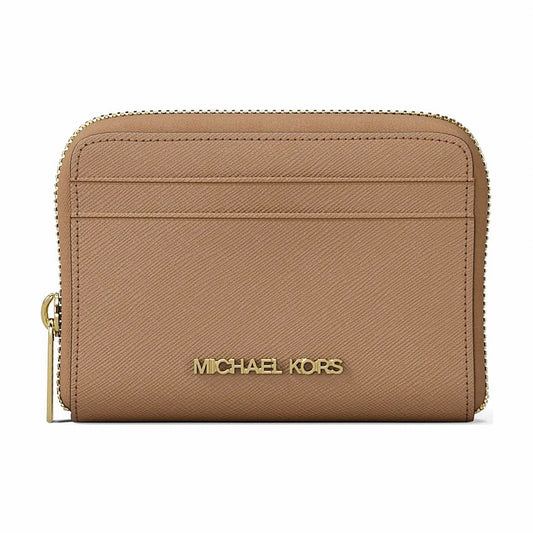 Michael Kors Jet Set Travel Medium Saffiano Leather Wallet - CAMEL