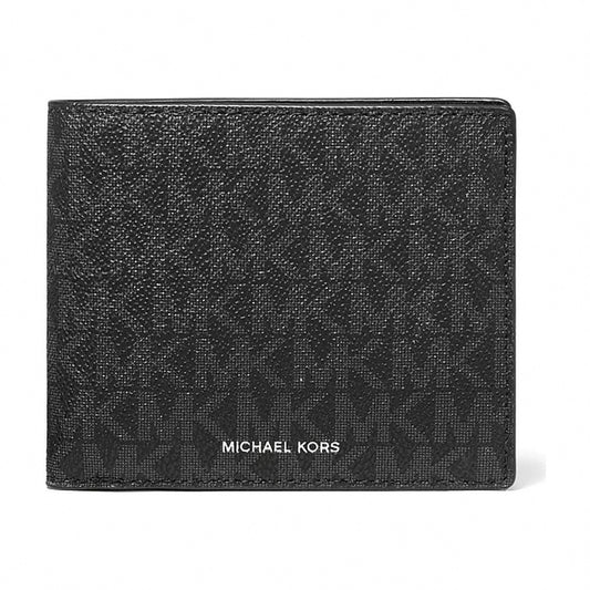 Michael Kors Cooper Logo Billfold Wallet With Coin Pouch - BLACK