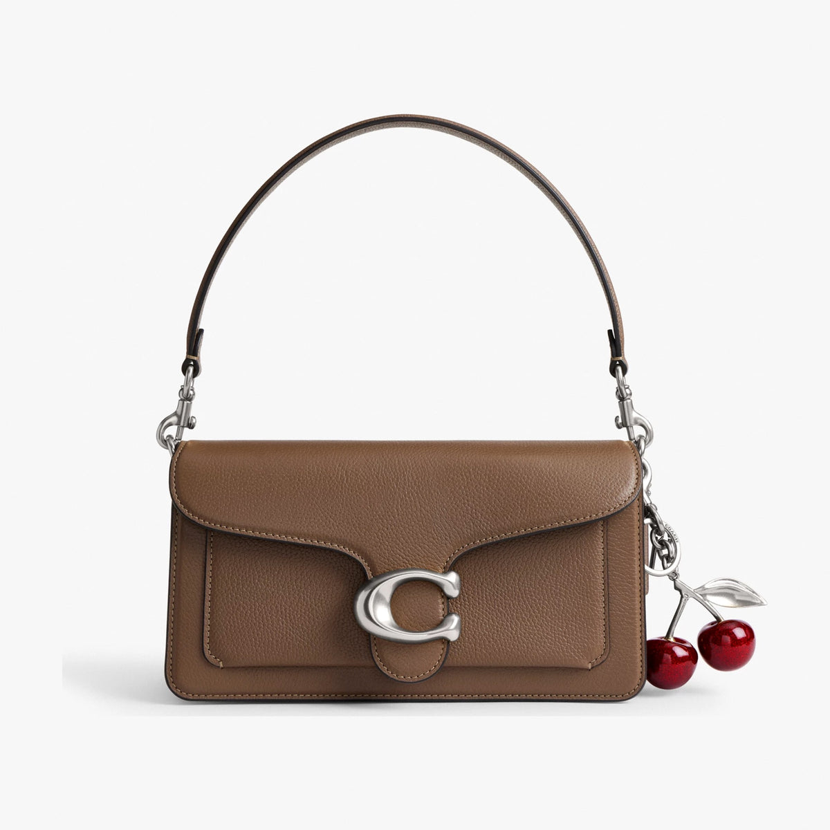 Coach Cherry Bag Charm - Silver/Red Apple