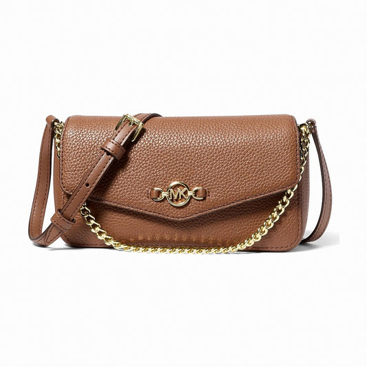 Michael Kors Kacey Extra-Small Pebbled Leather Crossbody Bag - LUGGAGE