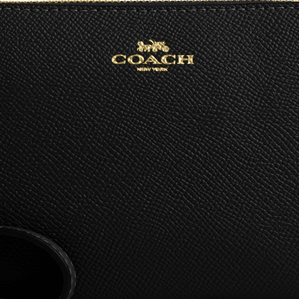 Coach Corner Zip Wristlet - Gold/Black