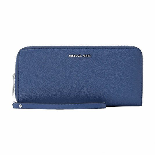 Michael Kors Large Pebbled Leather Continental Wallet - GALAXY BLUE