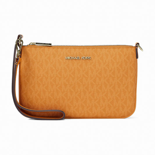 Michael Kors Jet Set Small Signature Logo Convertible Wristlet - RADIANT ORANGE