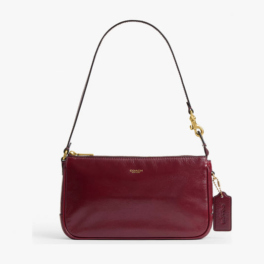 Coach Plaza Bag - Brass/Dark Cherry