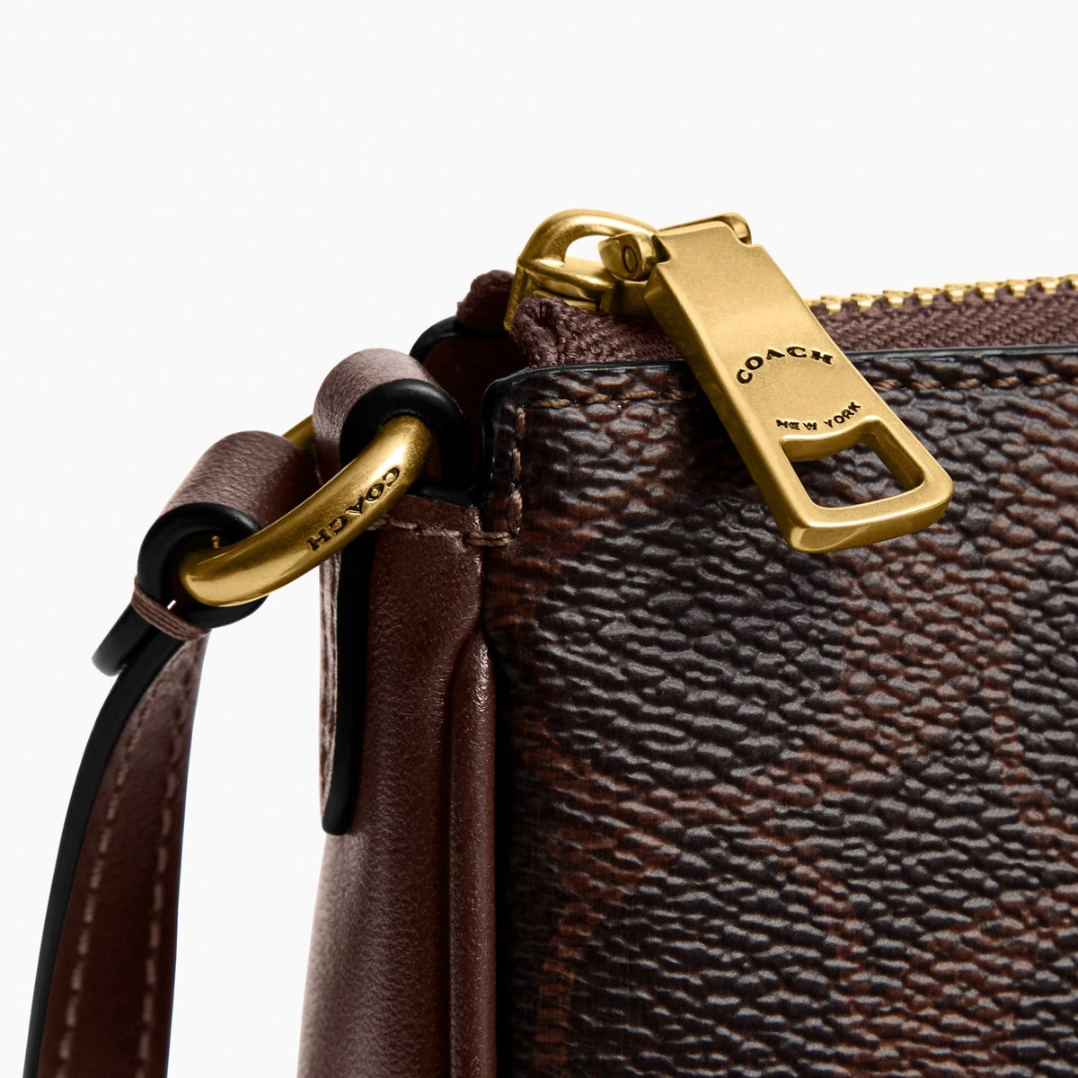 Coach Plaza Bag In Signature Canvas - Brass/Maple