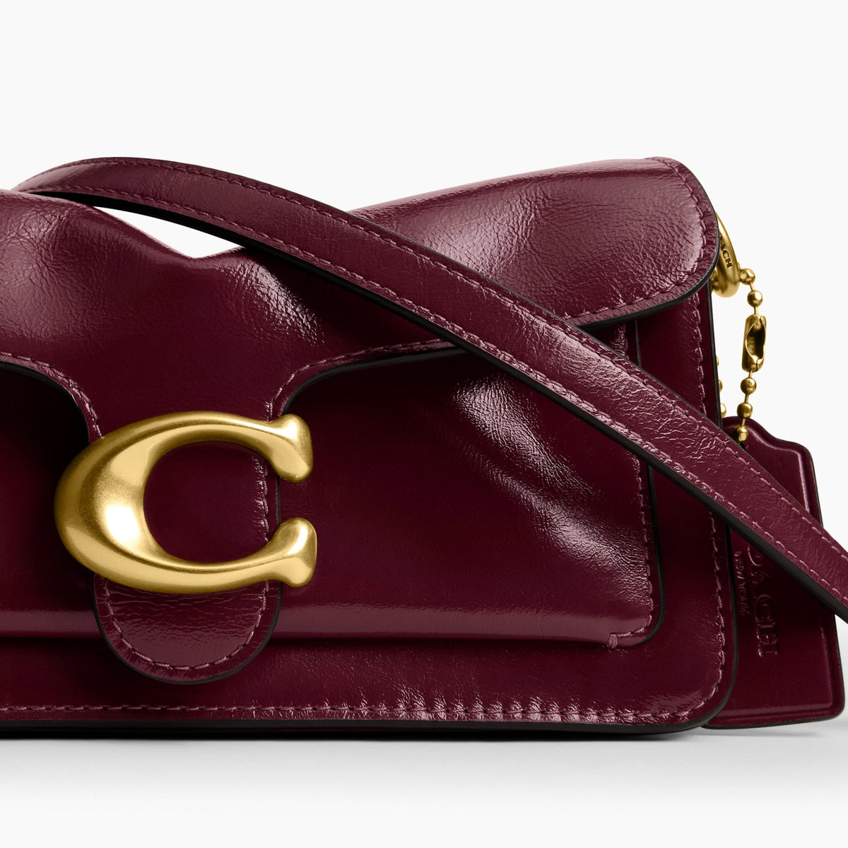 Coach Tabby Shoulder Bag 20 - Brass/Dark Cherry