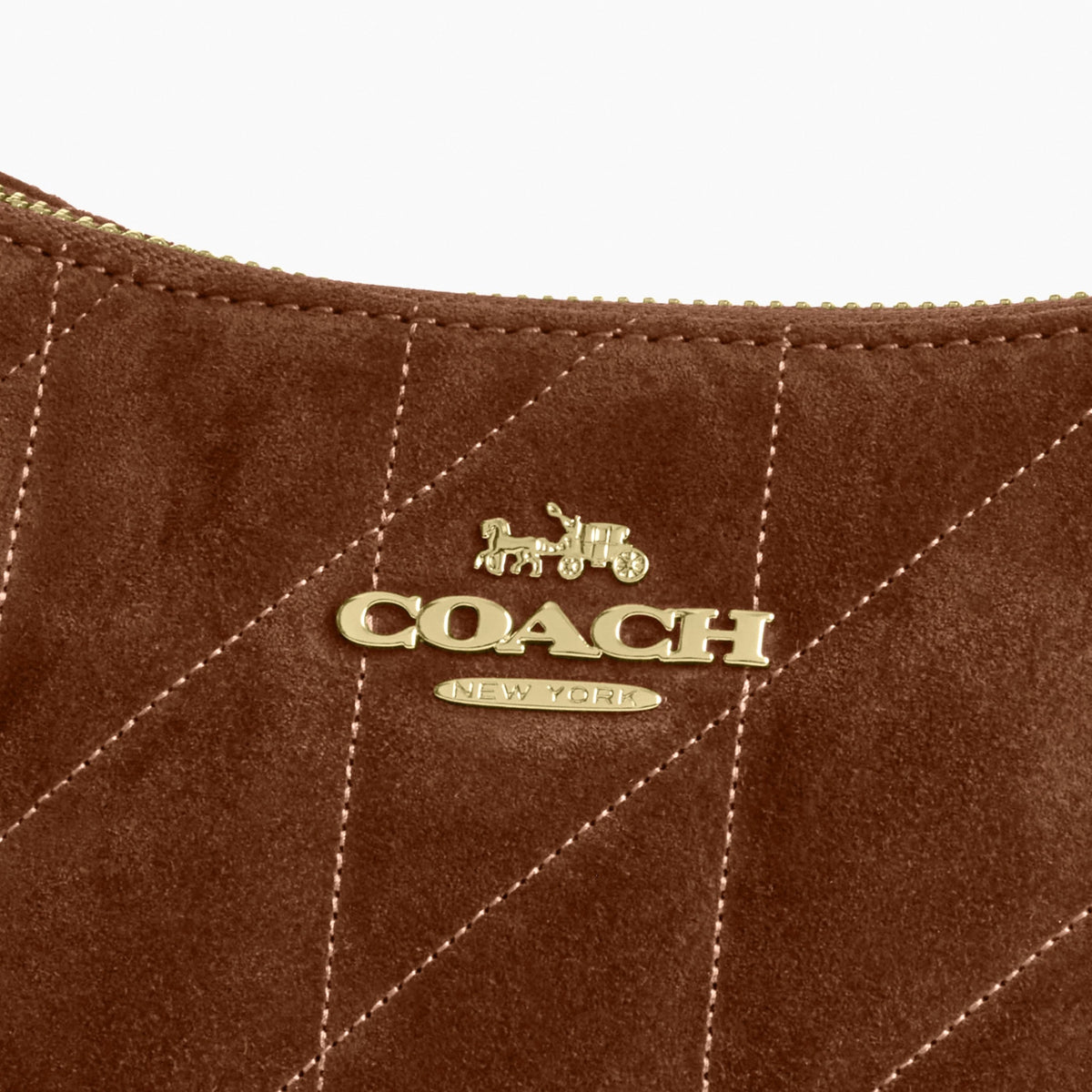 Coach Teri Shoulder Bag With Quilting - Gold/Warm Brown
