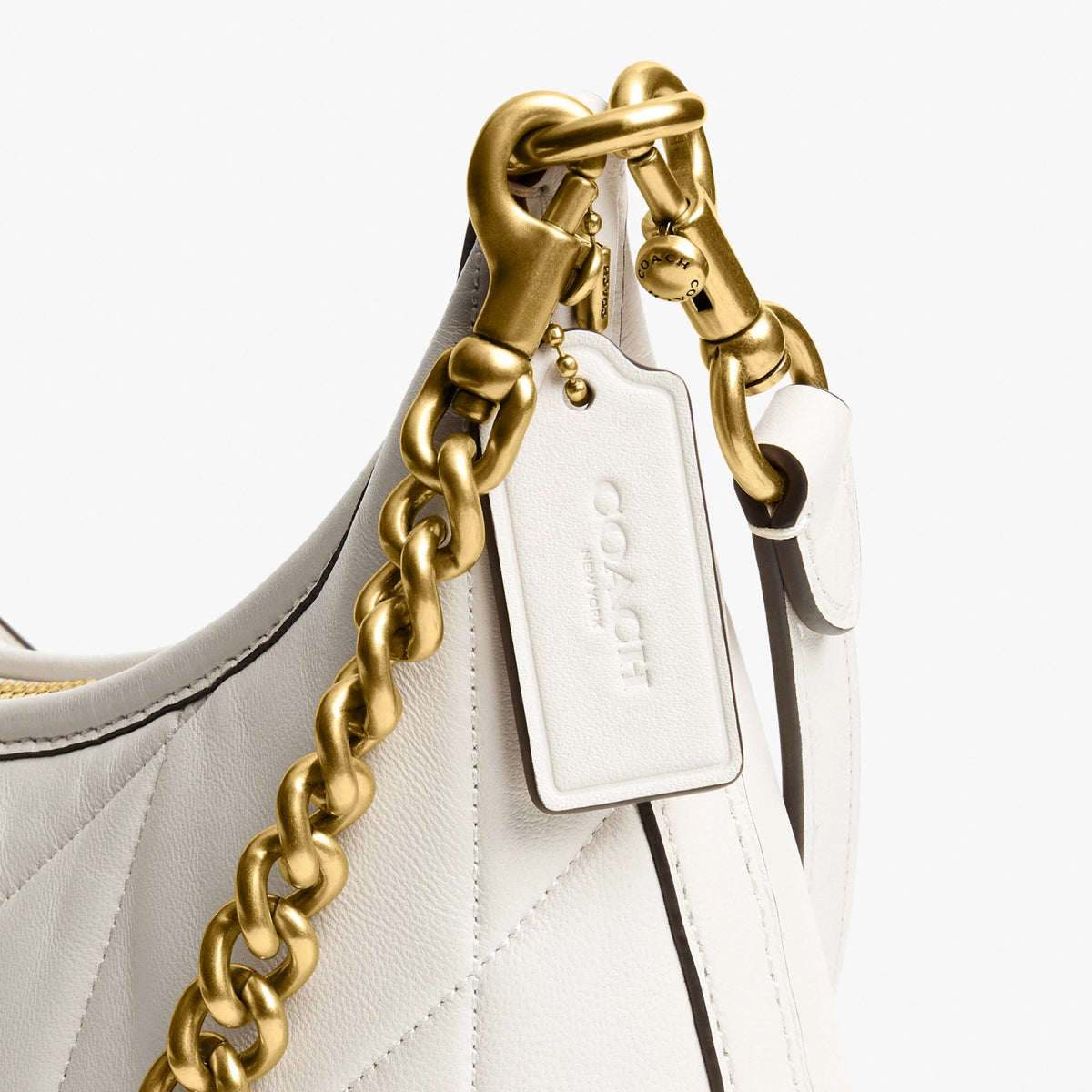 Coach Juliet Shoulder Bag 25 With Quilting - Brass/Chalk