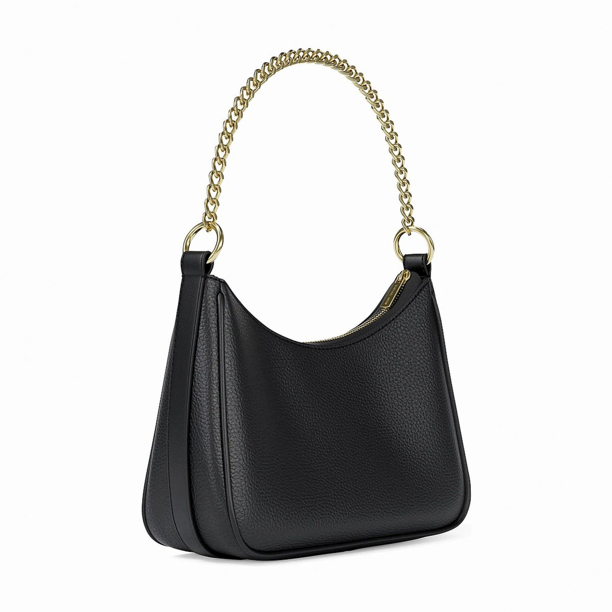 Michael Kors Jet Set Large Pebbled Leather Convertible Crossbody Bag - BLACK