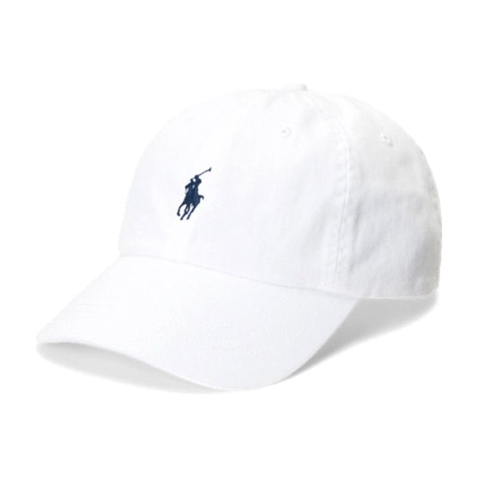 Polo Ralph Lauren The Iconic Cotton Chino Ball Cap - White/ Navy
