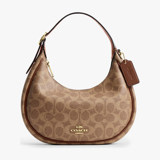 Coach Emily Shoulder Bag In Signature Canvas - Gold/Tan/Brown
