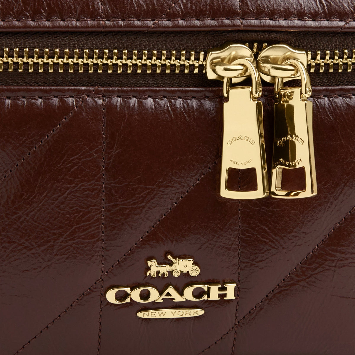 Coach Rainer Crossbody Bag 18 With Quilting - Gold/Maple
