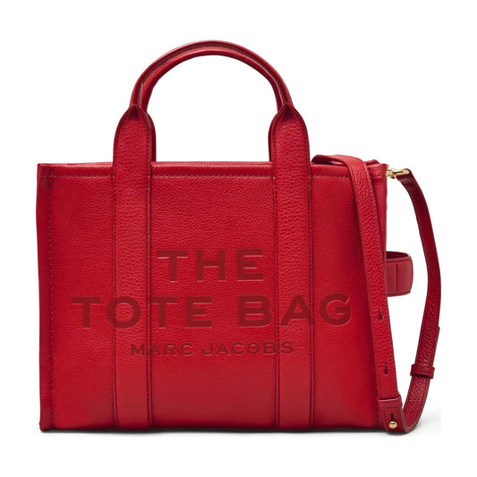 Marc Jacobs The Leather Medium Tote Bag - TRUE RED