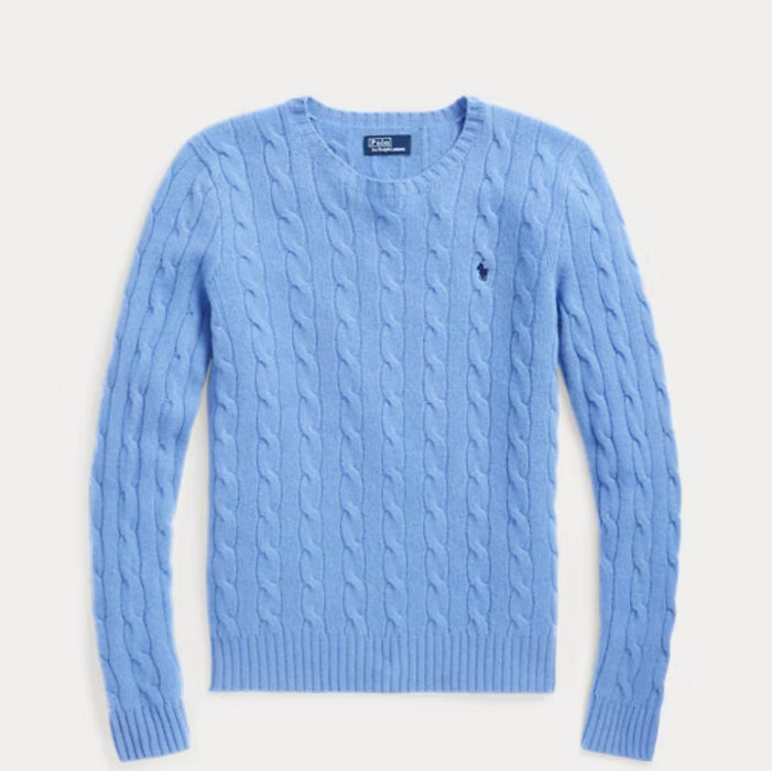 Polo Ralph Lauren Cable-Knit Wool-Cashmere Sweater Blue