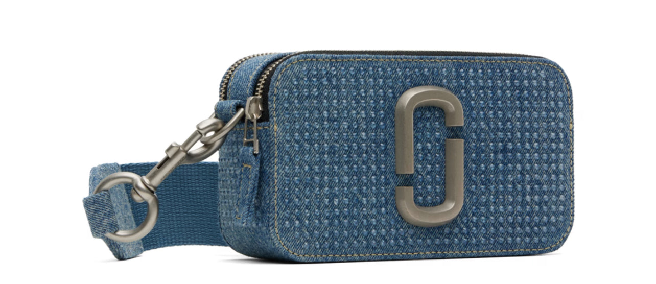 The Crystal Denim Snapshot Bag