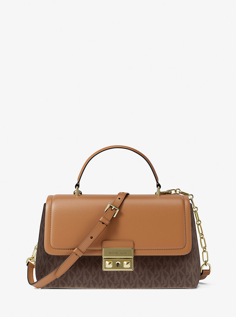 Michael Kors Tribeca Medium Signature Logo Satchel Bag