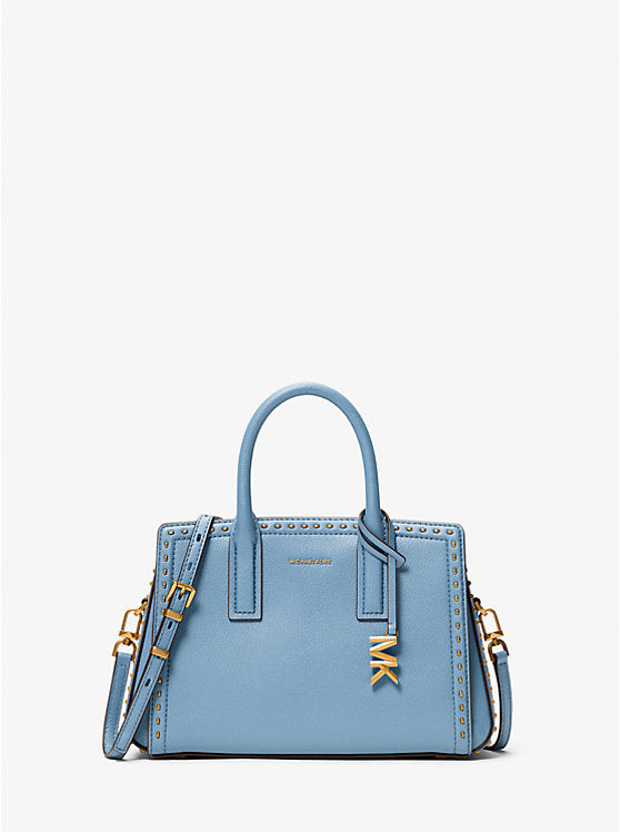 Michael Kors Laila Small Studded Leather Satchel