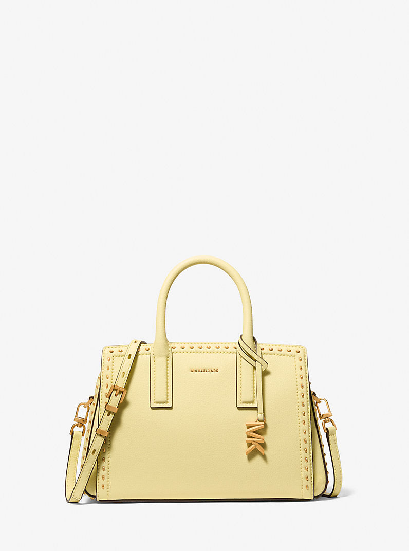 Michael Kors Laila Small Studded Leather Satchel