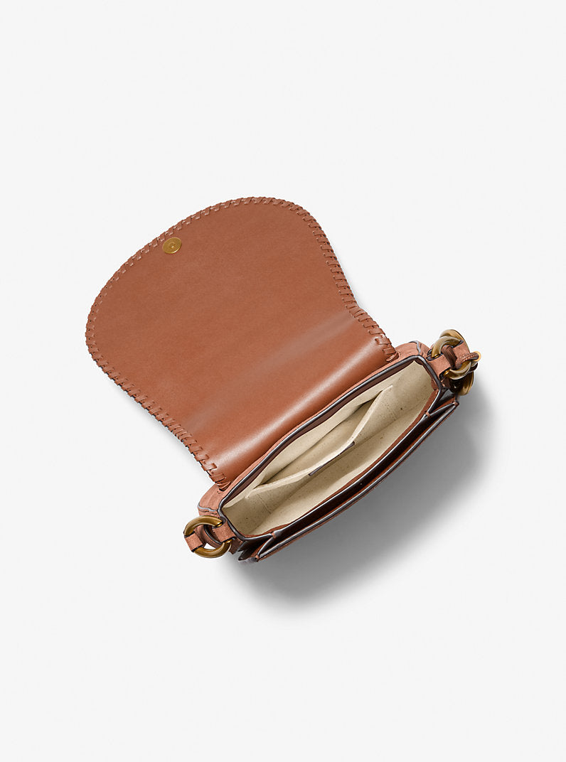 Michael Kors Josie Medium Whipstitched Suede Saddle Bag