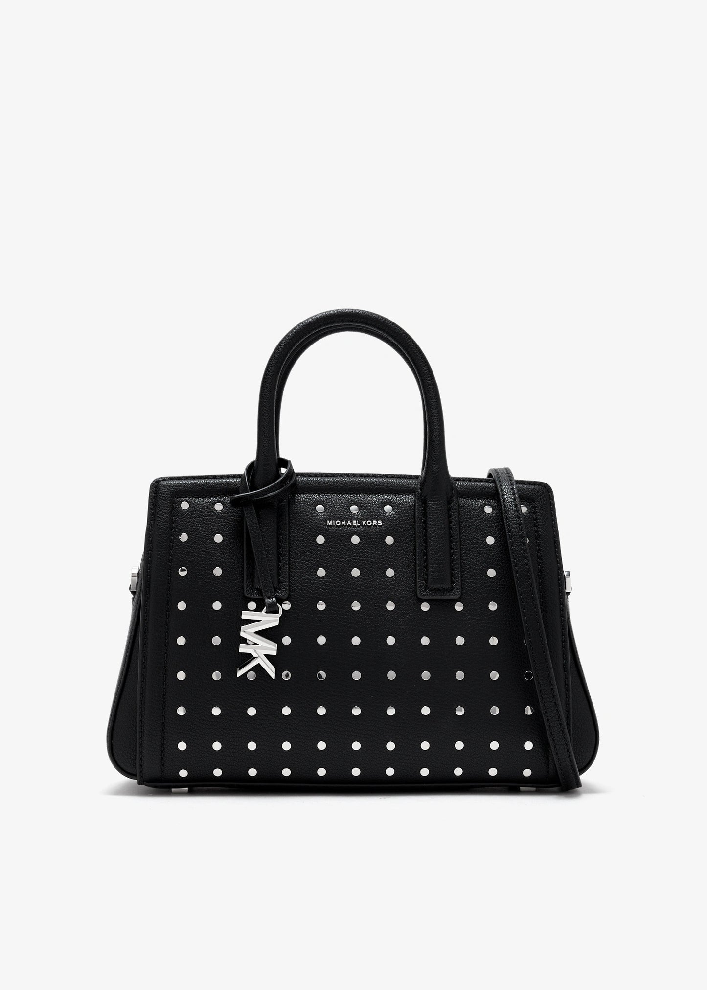 Michael Kors Laila Small Studded Leather Satchel