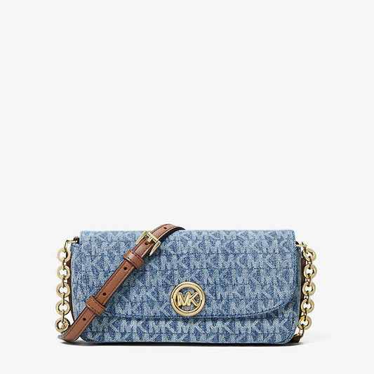 Michael Kors Nolita Small Logo Jacquard Denim Crossbody Bag