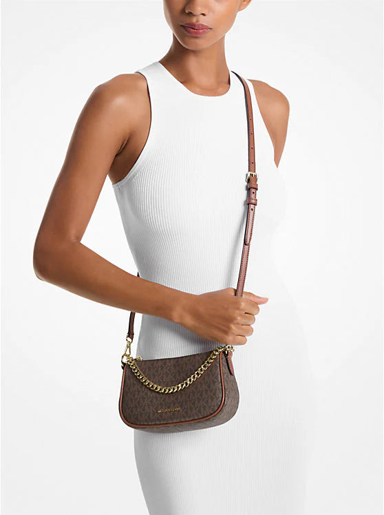 Michael Kors Carmela Small Signature Logo Convertible Crossbody Bag