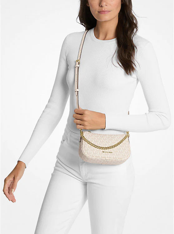 Michael Kors Carmela Small Signature Logo Convertible Crossbody Bag
