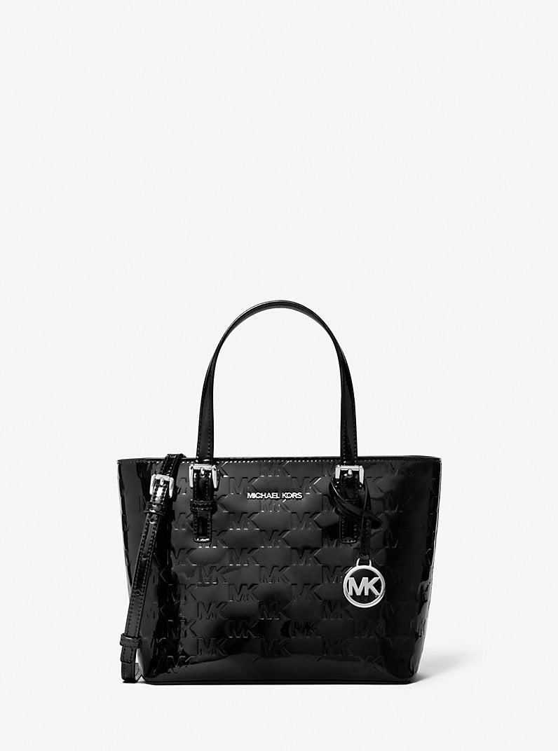 Michael Kors Jet Set Extra-Small Patent Logo Debossed Convertible Tote Bag