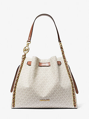 Michael Kors Mina Large Signature Logo Chain Shoulder Bag
