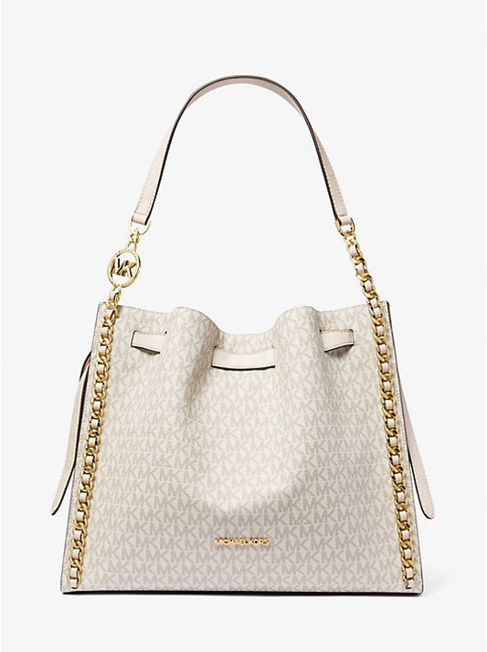 Michael Kors Mina Large Signature Logo Chain Shoulder Bag