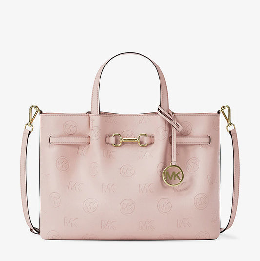 Michael Kors Carson Medium Logo Debossed Satchel Bag