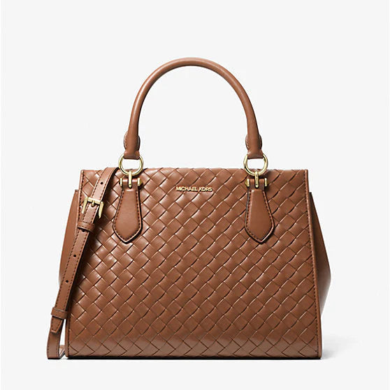 Michael Kors Women's Marilyn Medium Woven Satchel Bag