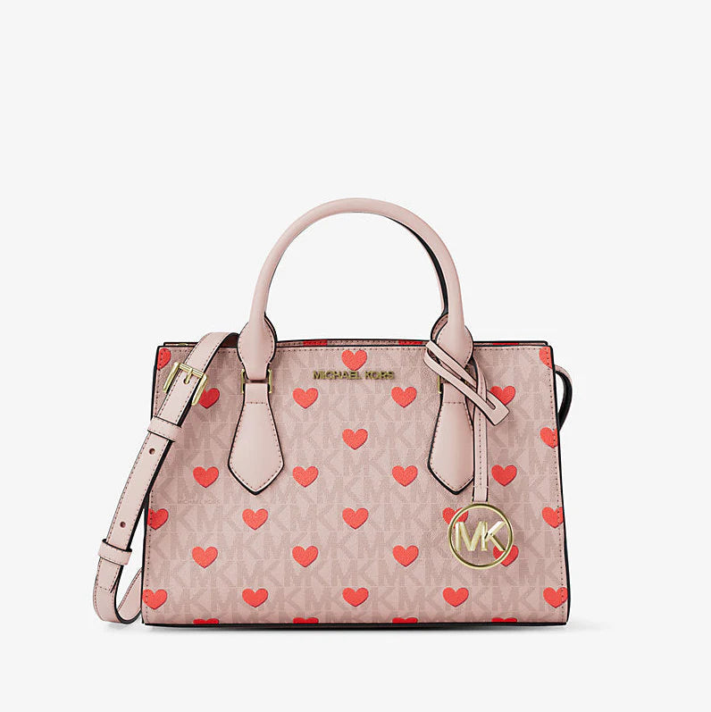 Michael Kors Sheila Small Embellished Signature Logo Satchel Bag