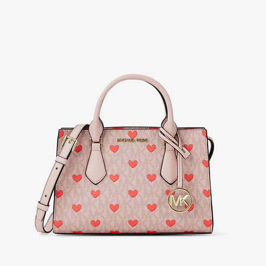 Michael Kors Sheila Small Embellished Signature Logo Satchel Bag