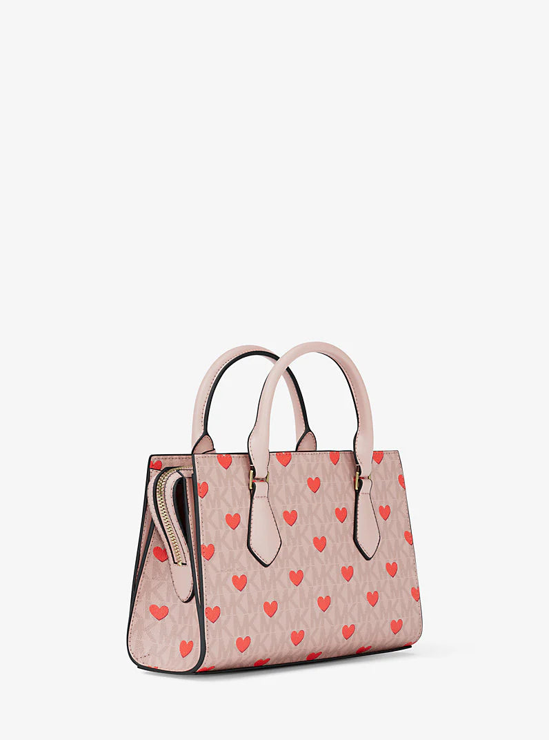 Michael Kors Sheila Small Embellished Signature Logo Satchel Bag