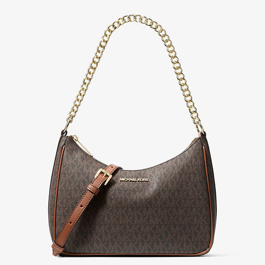 Michael Kors Jet Set Travel Large Signature Logo Convertible Crossbody Bag