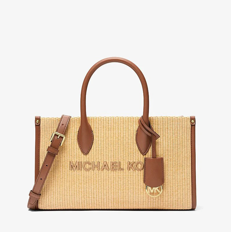 Michael Kors Mirella Medium Woven Satchel Bag