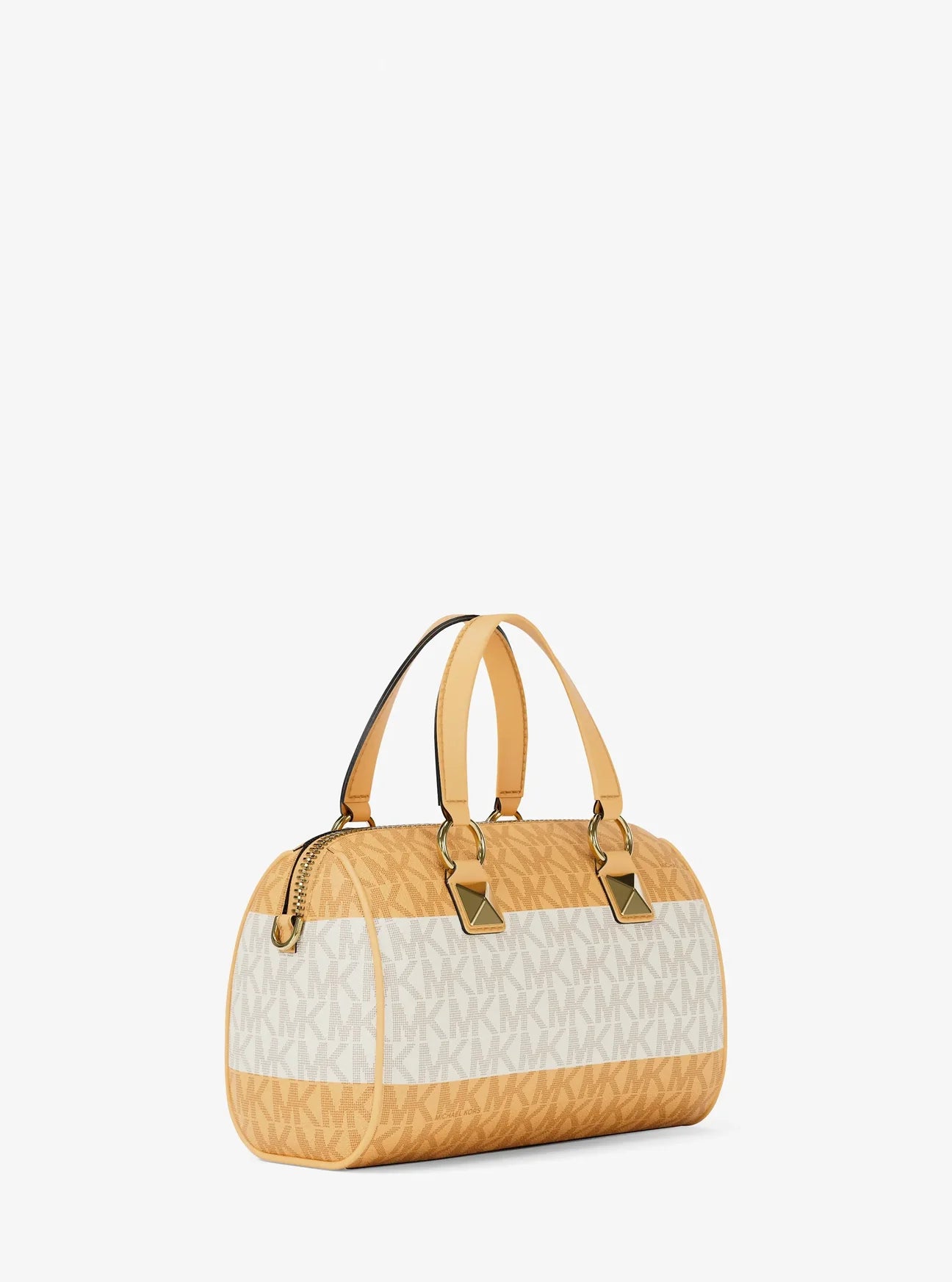 Michael Kors Grayson Small Striped Signature Logo Duffel Crossbody Bag