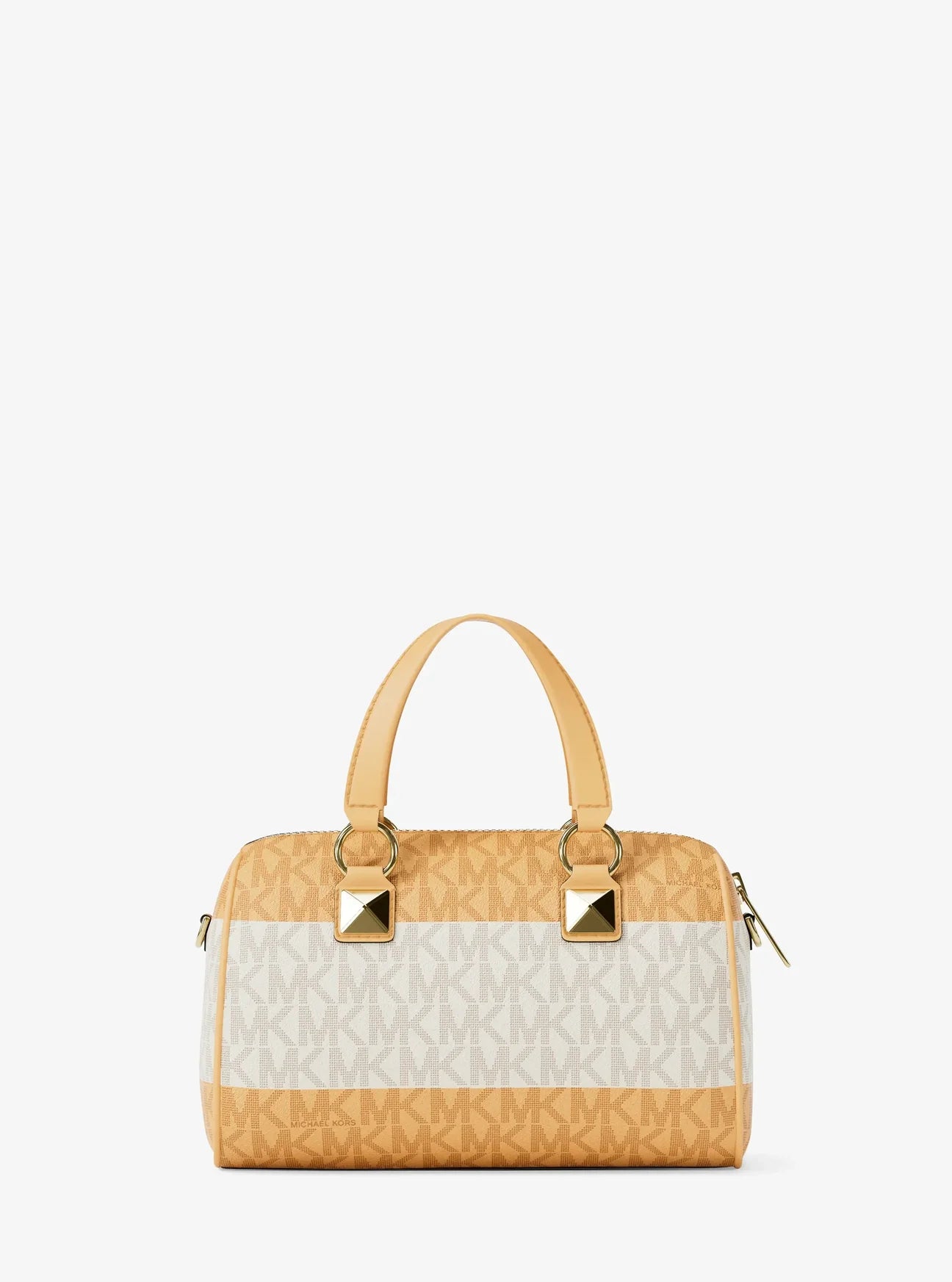 Michael Kors Grayson Small Striped Signature Logo Duffel Crossbody Bag