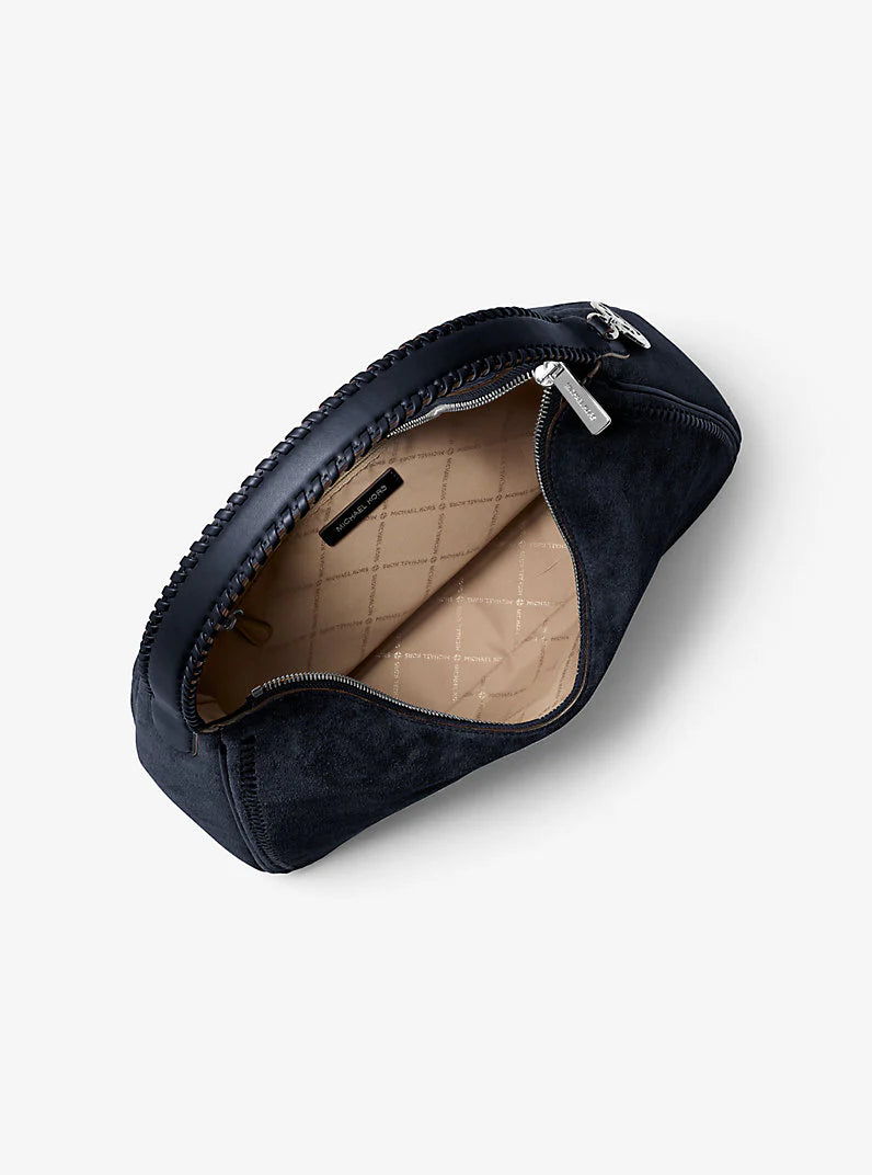 Michael Kors Nayla Medium Suede Hobo Shoulder Bag