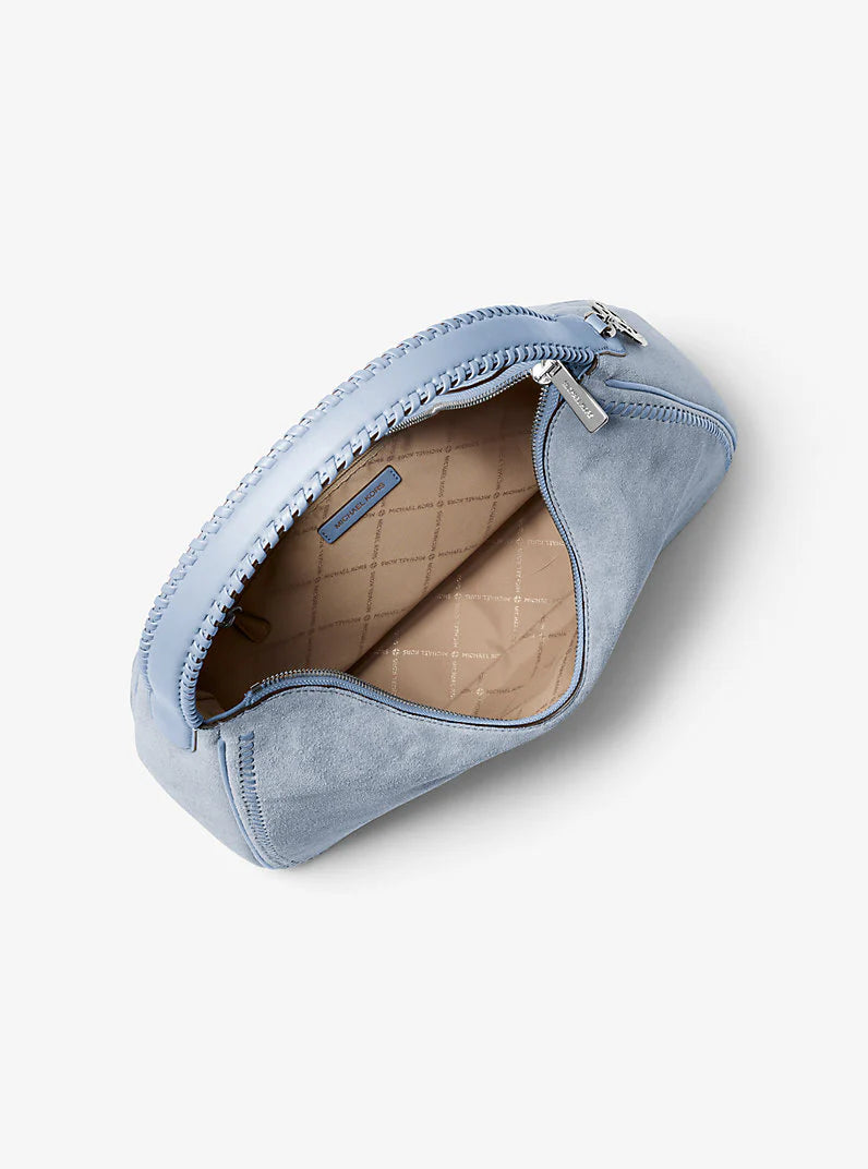 Michael Kors Nayla Medium Suede Hobo Shoulder Bag