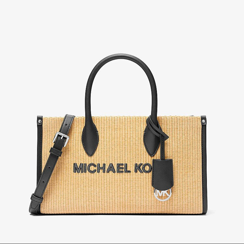 Michael Kors Mirella Medium Woven Satchel Bag