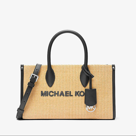 Michael Kors Mirella Medium Woven Satchel Bag