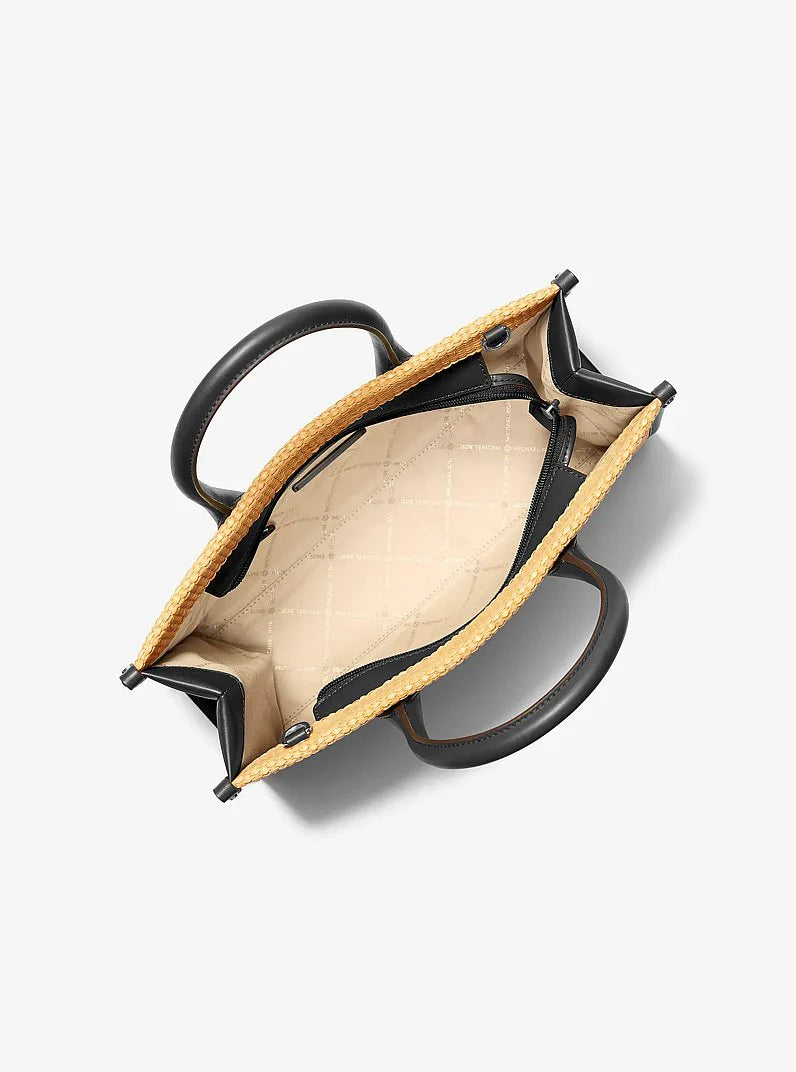 Michael Kors Mirella Medium Woven Satchel Bag
