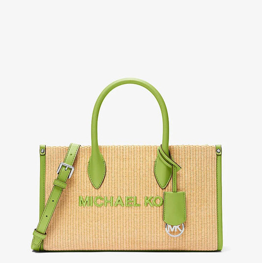Michael Kors Mirella Medium Woven Satchel Bag