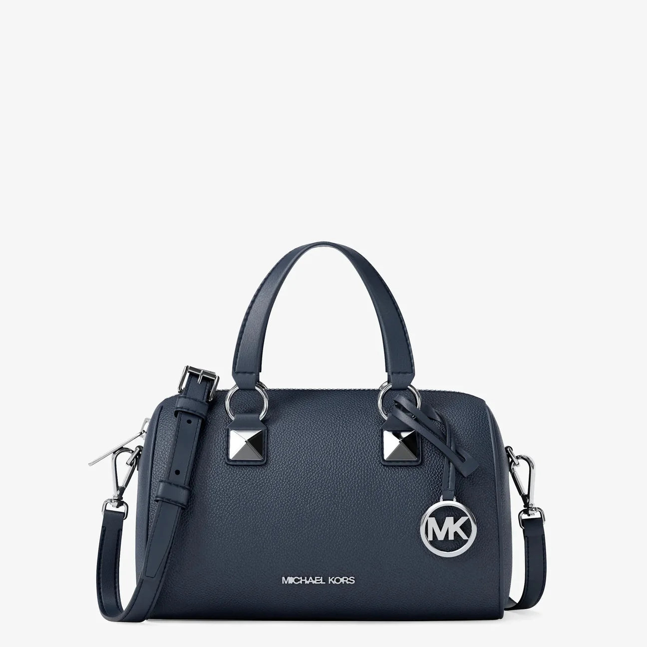 Michael Kors Grayson Small Pebbled Leather Duffel Crossbody Bag