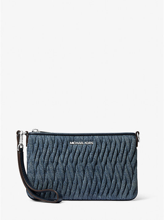 Michael Kors Jet Set Travel Matelassé Denim Wristlet