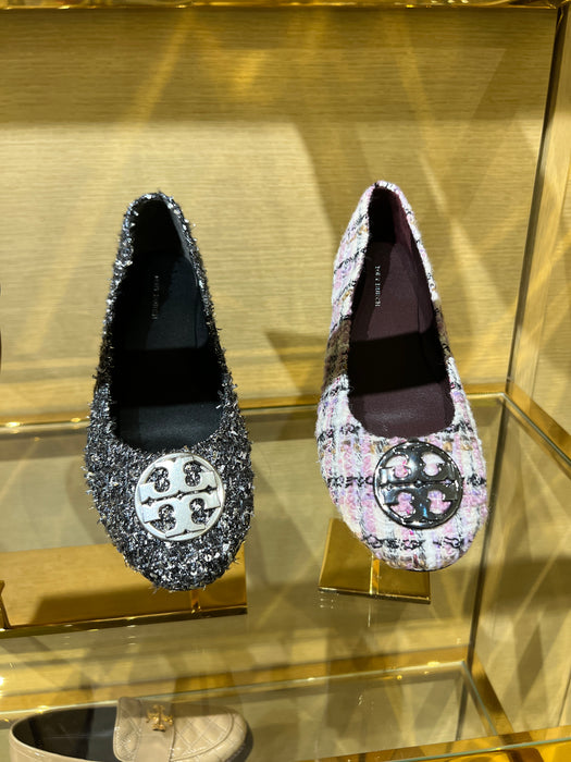 Tory Burch Tweed Flat Ballet